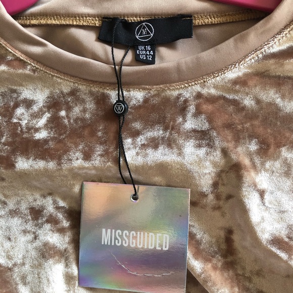 Missguided velour gold sweater - Picture 3 of 3